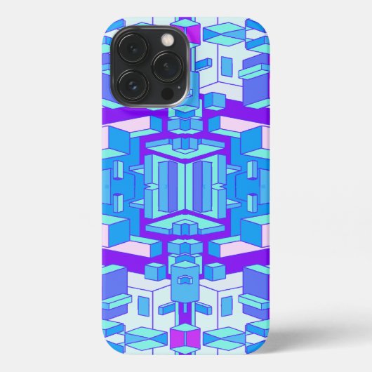 Trippy Lilac und Blue Phone Case iPhone Hülle (Rückseite)