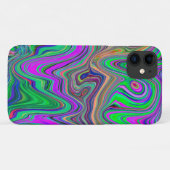 Trippy Lime Green und Lila Farbwellen Case-Mate iPhone Hülle (Rückseite (Horizontal))