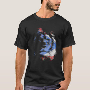 Trippy lion EDM Rave techno Puerto Rico Rico Rico  T-Shirt