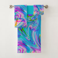 Trippy Liquid Abstraktes Muster Blau