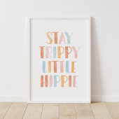 Trippy Little Hippie Girls Zimmerdekor bleibe Poster