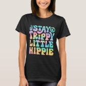 Trippy Little Hippie Peace Sign Gefärbte Krawatte T-Shirt (Vorderseite)