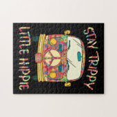 Trippy Little Hippie Vintages Friedenszeichen blei Puzzle (Horizontal)