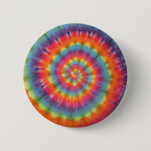 Trippy Little Swirl Gefärbte Krawatte PhatDyes Button (Vorderseite)