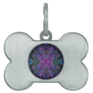 Trippy Magenta, Blue und Green Abstrakt Butterfly Tiermarke