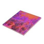 Trippy Magenta und Orange Impressionistischer Gart Fliese (Seite)