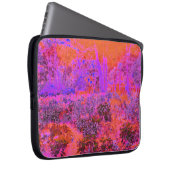 Trippy Magenta und Orange Impressionistischer Gart Laptopschutzhülle (Vorne Rechts)