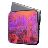 Trippy Magenta und Orange Impressionistischer Gart Laptopschutzhülle (Vorderseite Links)