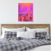 Trippy Magenta und Orange Impressionistischer Gart Leinwanddruck (Insitu (Schlafzimmer))