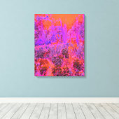 Trippy Magenta und Orange Impressionistischer Gart Leinwanddruck (Insitu (Holzboden))