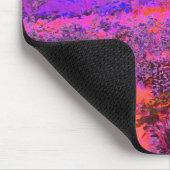 Trippy Magenta und Orange Impressionistischer Gart Mousepad (Ecke)