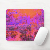 Trippy Magenta und Orange Impressionistischer Gart Mousepad (Mit Mouse)