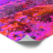 Trippy Magenta und Orange Impressionistischer Gart Poster (Ecke)