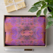 Trippy Magenta und Orange Impressionistischer Gart Seidenpapier (Geschenk)