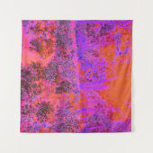 Trippy Magenta und Orange Impressionistischer Gart Wandteppich (Vorderseite (Horizontal))