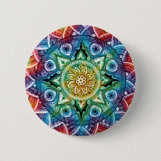 Trippy Mandala Button (Vorderseite)