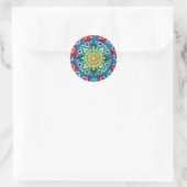 Trippy Mandala Runder Aufkleber (Tasche)