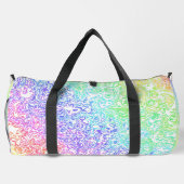 Trippy Maximalist Groovy Boho Bold Rainbow Marble Duffle Bag (Rückseite)