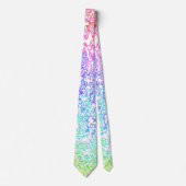 Trippy Maximalist Groovy Boho Bold Rainbow Marble Krawatte (Vorderseite)