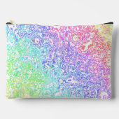 Trippy Maximalist Groovy Boho Bold Rainbow Marble Zubehörtasche (Vorderseite)