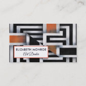 Trippy Maze Muster, Art Dealer Visitenkarte (Vorderseite)