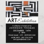 Trippy-Maze-Muster, Künstlerausstellungswerbung Flyer (Vorne)