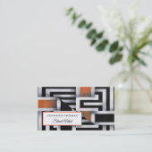 Trippy Maze Pattern, Beruflicher Künstler Visitenkarte (Stehend Vorderseite)