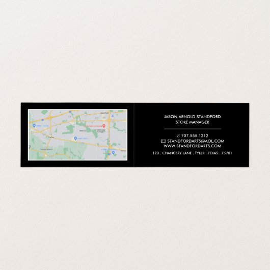 Trippy-Maze-Quadrate, Art Supplier Store, im Detai Visitenkarten (Innenseite Aufgefaltet)