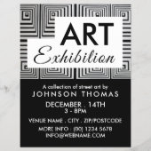 Trippy-Maze-Quadrate, Künstlerausstellungswerbung Flyer (Vorne)