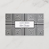 Trippy Maze Squares, Art Teacher Visitenkarte (Vorderseite)