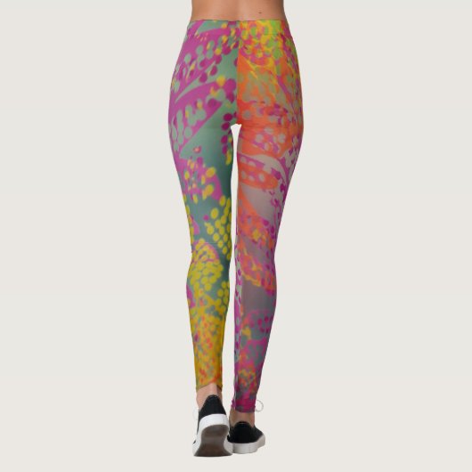 Trippy Modern Abstrakt Leggings (Rückseite)