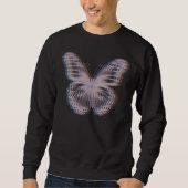 Trippy monarch butterfly optical illusion raves ed sweatshirt (Vorderseite)