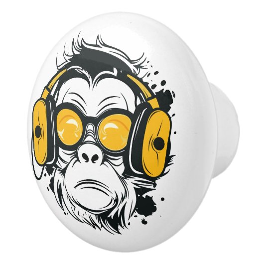 Trippy Monkey Keramik Pull Keramikknauf (Rechts)