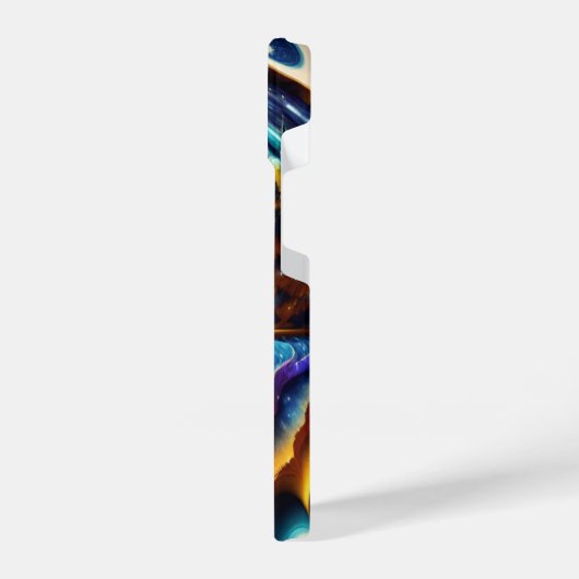 Trippy Mountain Sky Illusion ai generiert iPhone Hülle (Linke Seite)