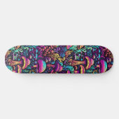 Trippy Mushroom Art Painting Skateboard (Horizontal)