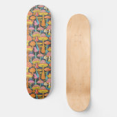 Trippy Mushroom Art Painting Skateboard (Vorderseite)