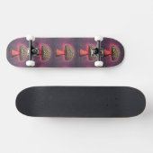 Trippy Mushroom Custom Name Skateboard (Horizontal)