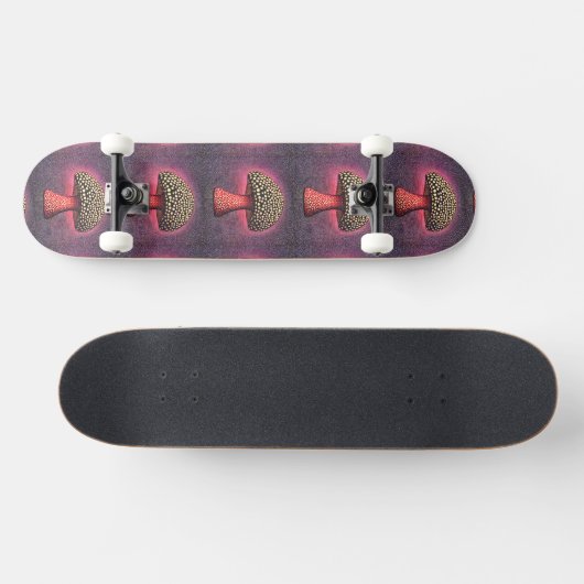 Trippy Mushroom Custom Name Skateboard (Horizontal)