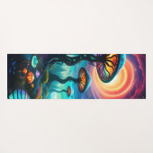 Trippy Mushroom Planet II Yogamatte (Rückseite (Horizontal))