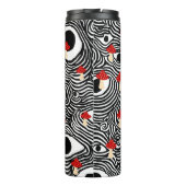 Trippy Mushroom Travel Mug - Funky Eye Design Cup Thermosbecher (Rückseite)