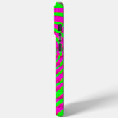 Trippy Neone Pink Green Hypnotic Heart Liebe Muste Case-Mate iPhone Hülle (Rückseite / Links)