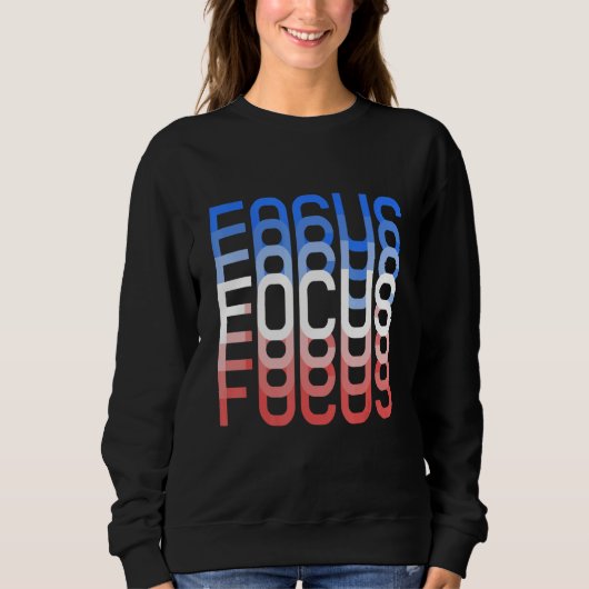 Trippy Optical Illusion Work hard Motivational Foc Sweatshirt (Vorderseite)