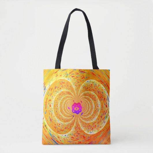 Trippy Orange Funky Tasche (Vorderseite)