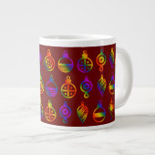 Trippy-Ornamente Jumbo-Tasse (Vorderseite Rechts)