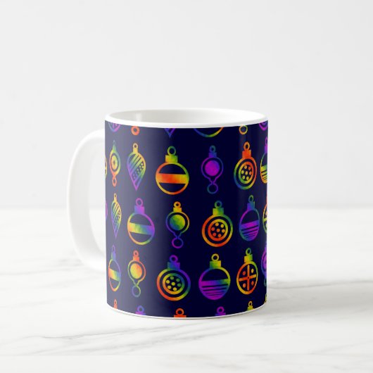 Trippy-Ornamente Kaffeetasse (Vorderseite Links)