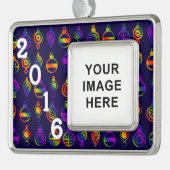 Trippy-Ornamente Rahmen-Ornament Silber (Links)