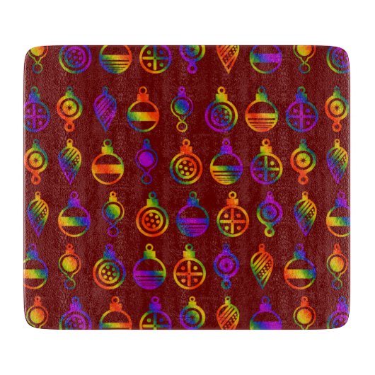 Trippy-Ornamente Schneidebrett (Vorderseite)