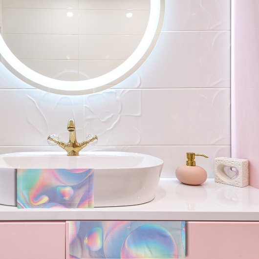 Trippy Pastell Wow Rainbow Blubbles Wirbel Badhandtuch Set