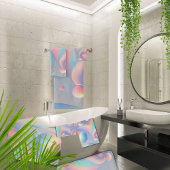 Trippy Pastell Wow Rainbow Blubbles Wirbel Badhandtuch Set