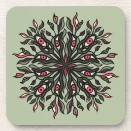 Trippy Pflanze and Eyes - Psychedelic Botanic Getränkeuntersetzer